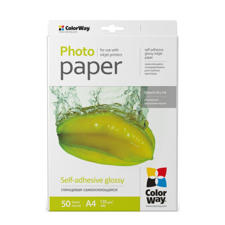 Фотопапір ColorWay A4 135г SuperGlossy, 50c. (PGS1358050A4)