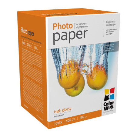 Фотопапір ColorWay 10x15 180г glossy, 500с (PG1805004R)