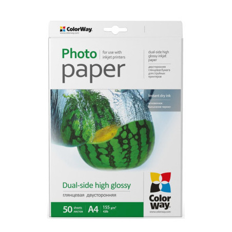 Фотопапір ColorWay A4 155г Glossy 50ст. (PGD155050A4)