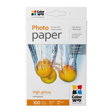 Фотопапір ColorWay 10x15 200г glossy, 100с (PG2001004R)
