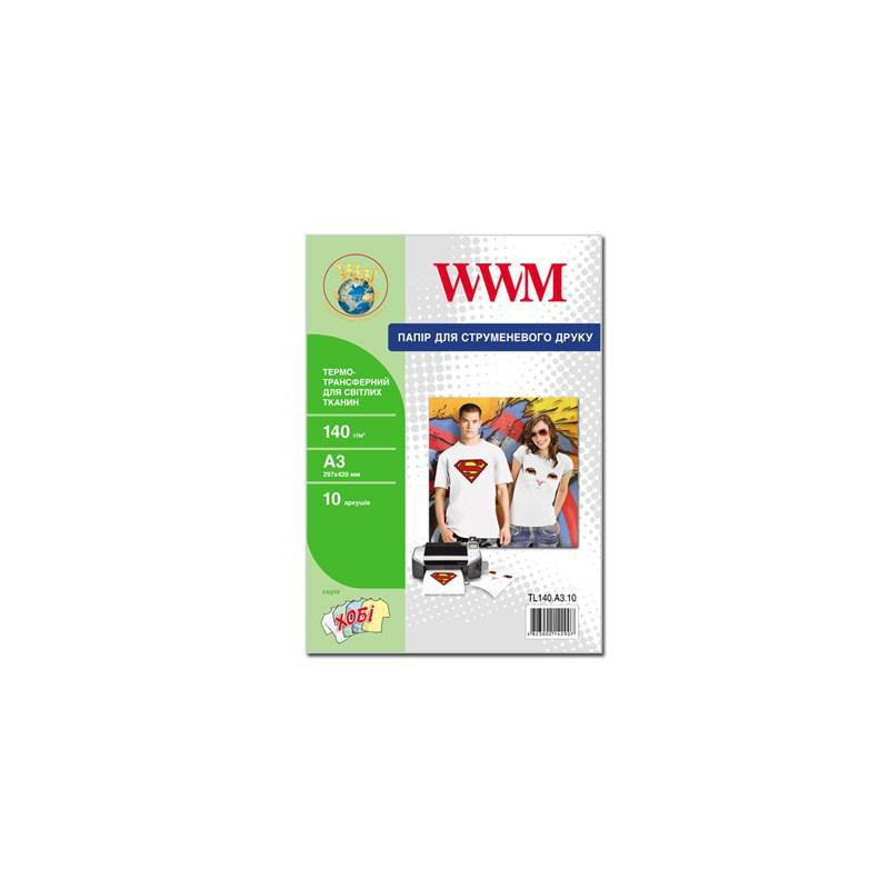 Папір WWM A3 Termotransfers/White (TL140.A3.10)