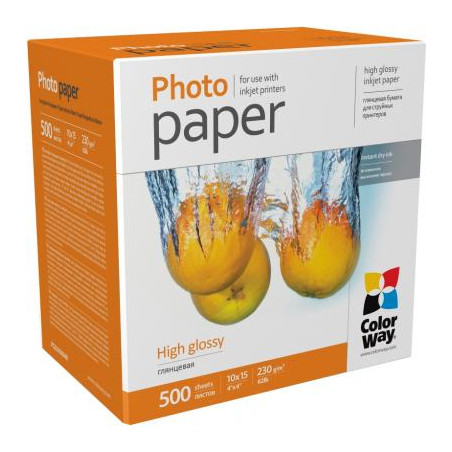Фотопапір ColorWay 10x15 230г glossy, 500с (PG2305004R)
