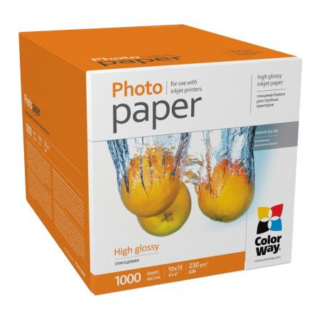 Фотопапір ColorWay 10x15 230г glossy, 1000с (PG23010004R)