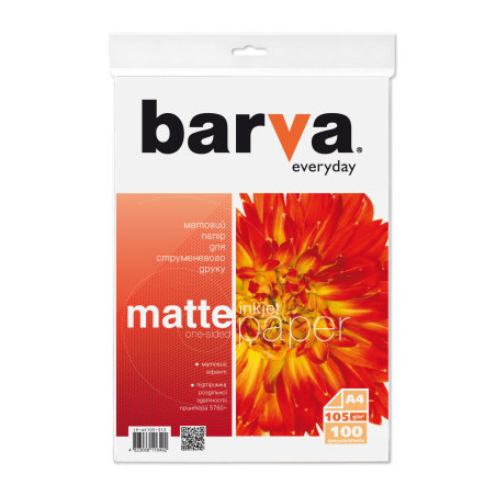 Фотопапір Barva A4 Everyday Matte 105г, 100л (IP-AE105-313)