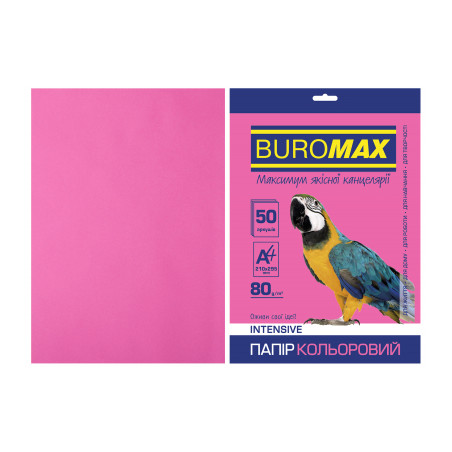 Папір Buromax А4, 80g, INTENSIVE crimson, 50sh (BM.2721350-29)