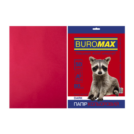 Папір Buromax А4, 80g, DARK burgundy, 50sh (BM.2721450-13)