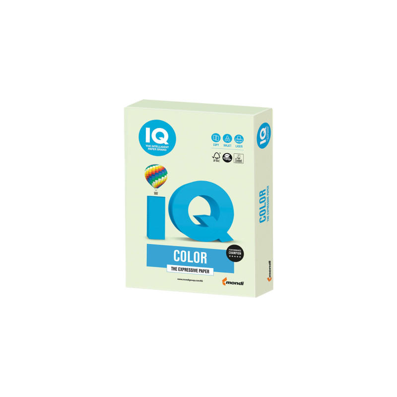 Папір Mondi IQ color А4 pastel, 160g 250sh Light Green (GN27/A4/160/IQ)