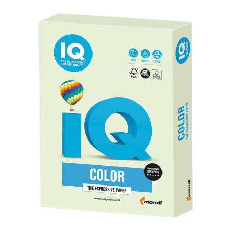 Папір Mondi IQ color А4 pastel, 160g 250sh Light Green (GN27/A4/160/IQ)