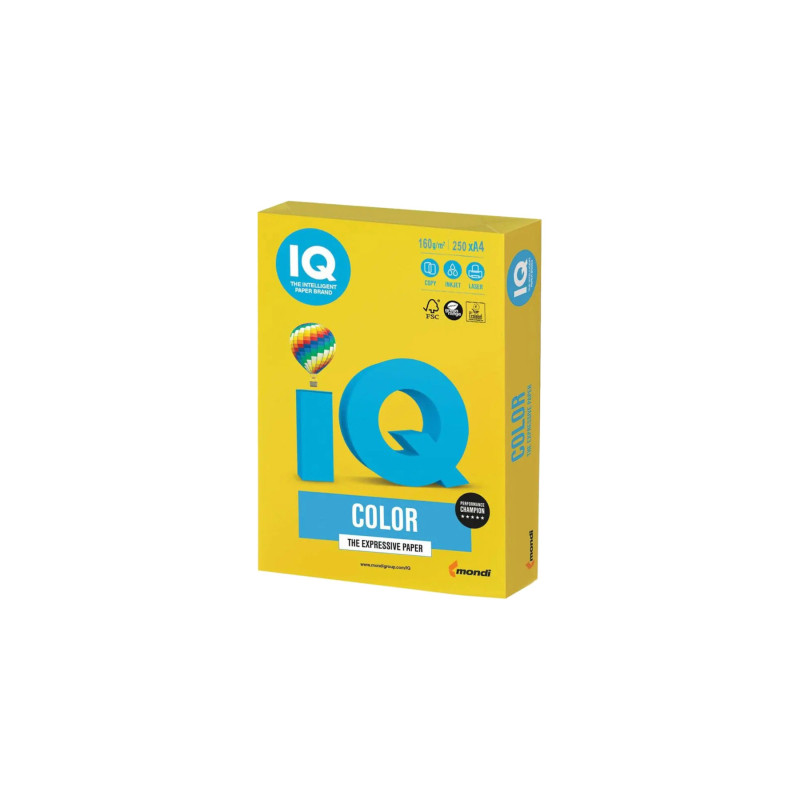 Папір Mondi IQ color А4 intensive, 80g 500sheets, Canary yellow (CY39/A4/80/IQ)